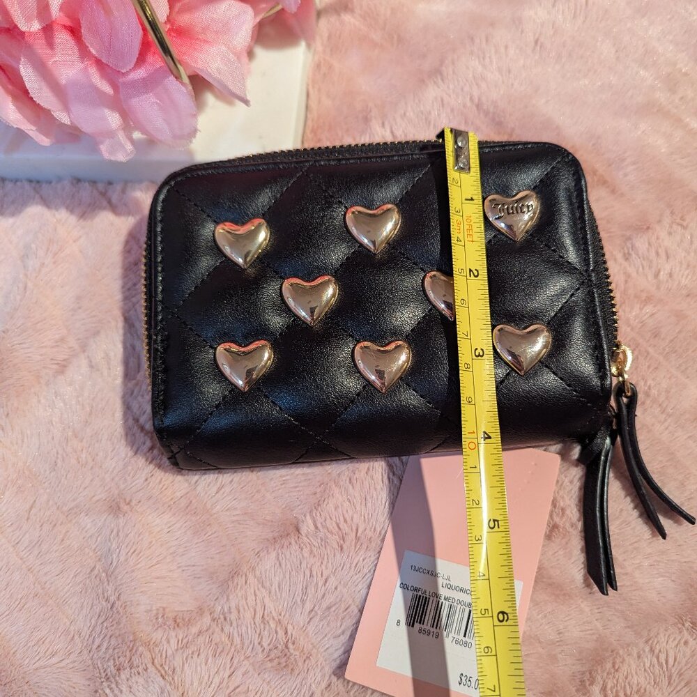 NWT Juicy Couture Black Double Zip Wallet - Picture 9 of 11